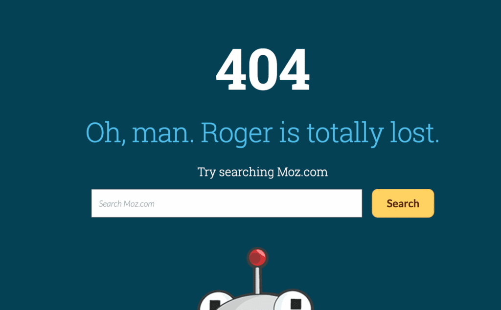 a screenshot of a 404 page